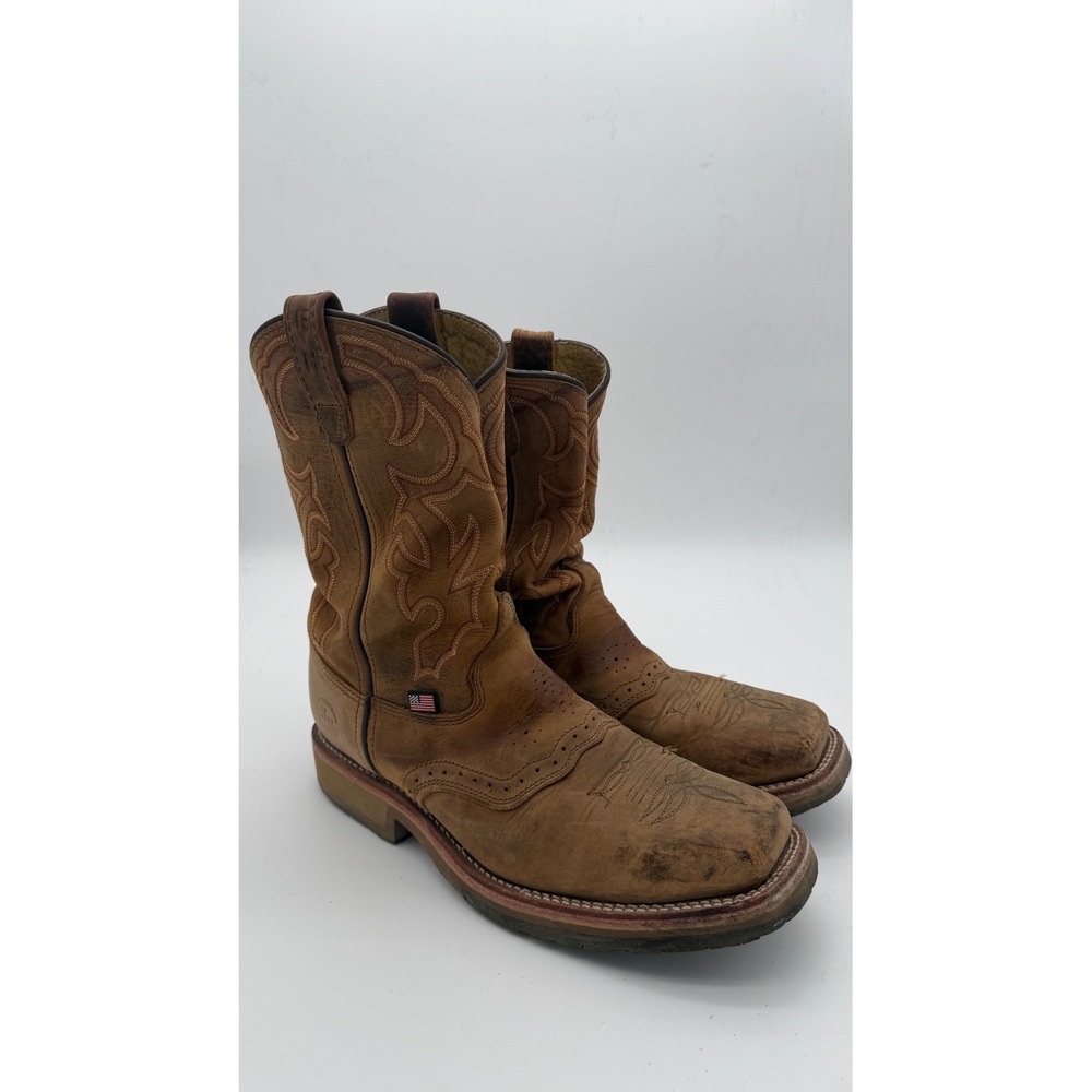 Double H Dylan Steel Toe Work Boots Mens 10 D Brown Leather Western Safety